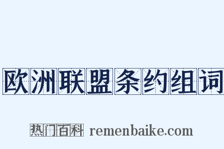 欧洲联盟条约组词是什么意思的图片